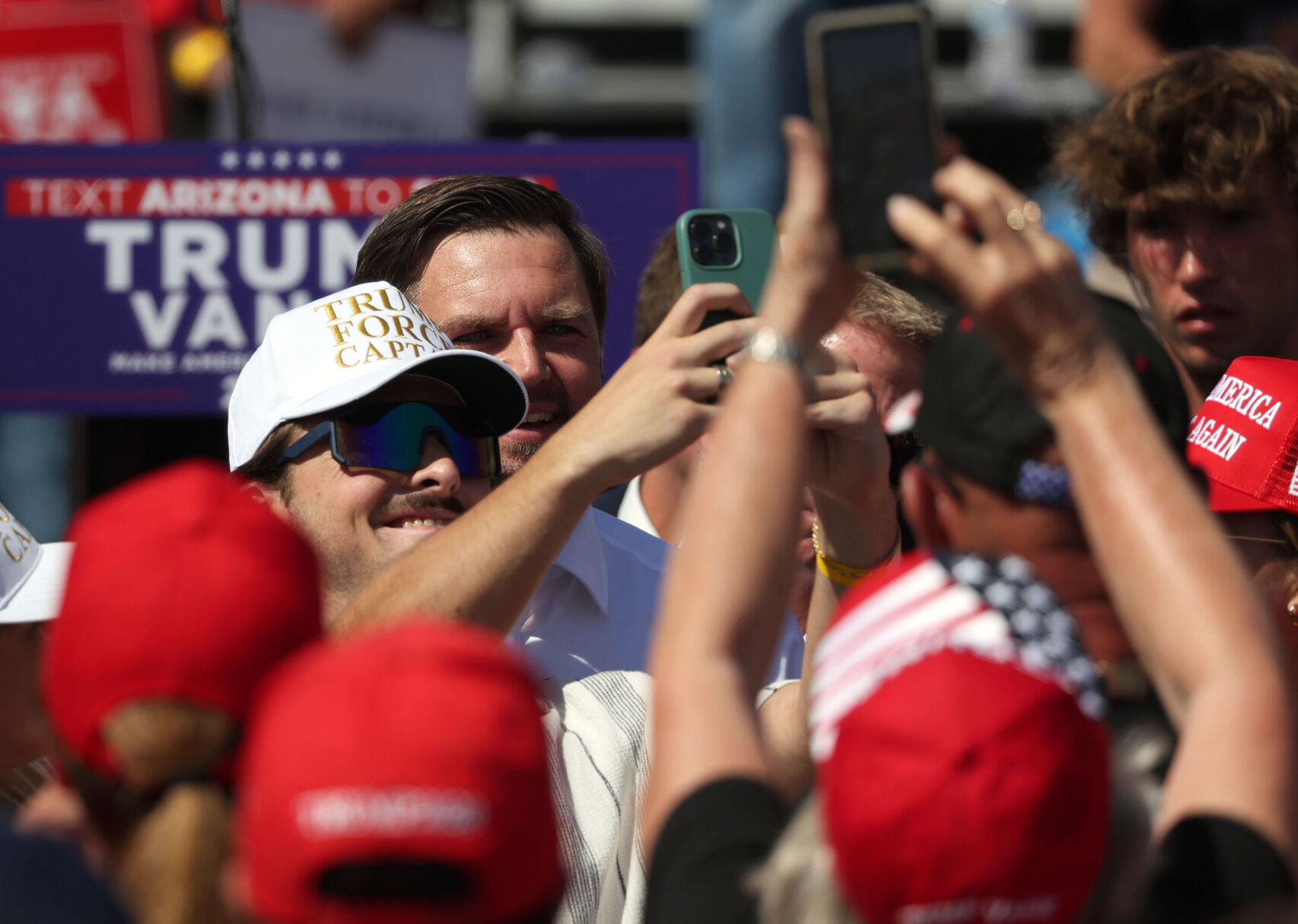 Sen. JD Vance holds rally at Tucson Speedway